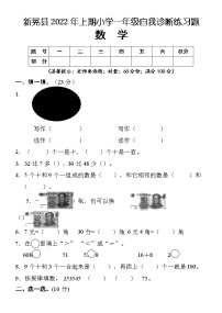 湖南省怀化市新晃县2021-2022学年一年级下学期期末质量检测数学试题（无答案）