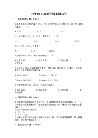 六年级下册数学期末测试卷及参考答案（典型题）