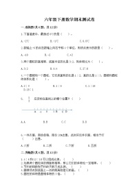 六年级下册数学期末测试卷附答案【综合题】