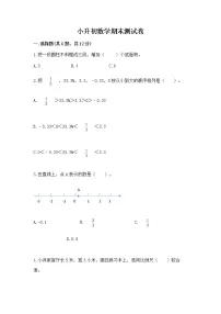 小升初数学期末测试卷(精选题)