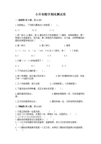 小升初数学期末测试卷【实用】