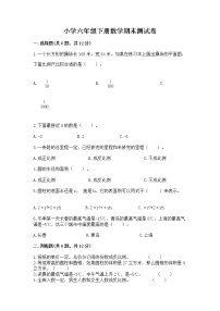 小学六年级下册数学期末测试卷含完整答案（精选题）