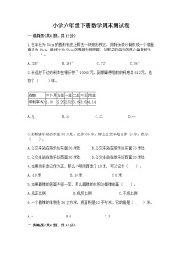 小学六年级下册数学期末测试卷附完整答案（全国通用）