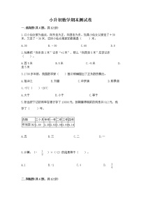 小升初数学期末测试卷附完整答案【名师系列】