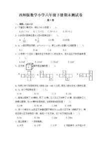 西师版数学小学六年级下册期末测试卷