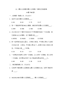 12.《最大公因数和最小公倍数》专题过关检测卷