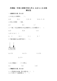 小学苏教版第九单元 《认识11-20各数》练习