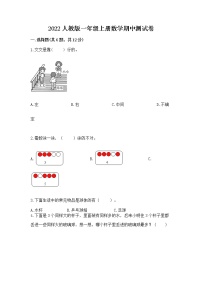 2022人教版一年级上册数学期中测试卷及完整答案（网校专用）