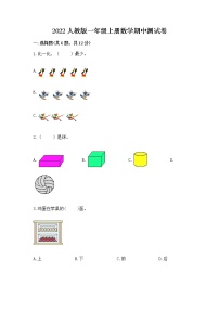 2022人教版一年级上册数学期中测试卷含完整答案（易错题）