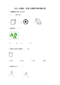 2022人教版一年级上册数学期中测试卷带答案（新）