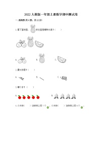 2022人教版一年级上册数学期中测试卷附参考答案【模拟题】