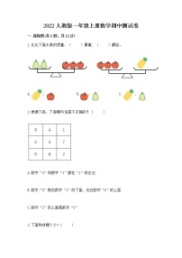 2022人教版一年级上册数学期中测试卷（名校卷）word版