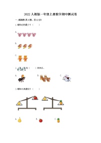 2022人教版一年级上册数学期中测试卷（基础题）