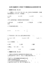 北师大版数学六年级下学期期末综合素养提升卷附参考答案（研优卷）