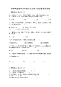 北师大版数学六年级下学期期末综合素养提升卷【考点梳理】