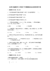 北师大版数学六年级下学期期末综合素养提升卷【历年真题】