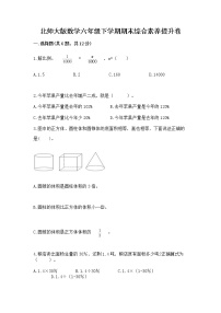 北师大版数学六年级下学期期末综合素养提升卷带答案（能力提升）