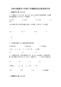 北师大版数学六年级下学期期末综合素养提升卷附参考答案（巩固）