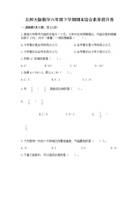 北师大版数学六年级下学期期末综合素养提升卷带答案（新）