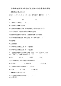 北师大版数学六年级下学期期末综合素养提升卷含答案（能力提升）