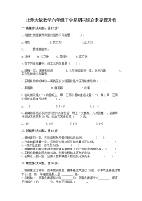 北师大版数学六年级下学期期末综合素养提升卷含答案（培优）