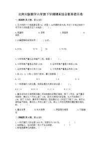 北师大版数学六年级下学期期末综合素养提升卷含答案（完整版）