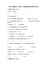 北师大版数学六年级下学期期末综合素养提升卷含答案(综合题)
