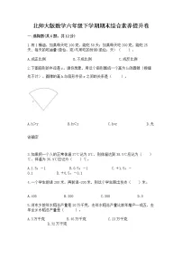 北师大版数学六年级下学期期末综合素养提升卷新版