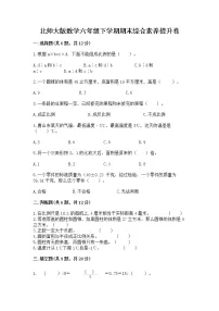 北师大版数学六年级下学期期末综合素养提升卷学生专用