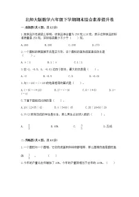 北师大版数学六年级下学期期末综合素养提升卷全面
