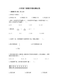 六年级下册数学期末测试卷（轻巧夺冠）