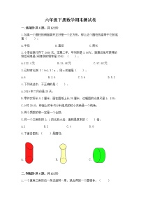 六年级下册数学期末测试卷带答案（达标题）