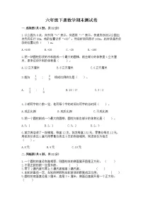 六年级下册数学期末测试卷附答案(综合卷)