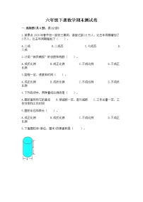 六年级下册数学期末测试卷含完整答案（精品）