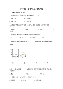 六年级下册数学期末测试卷含完整答案【易错题】