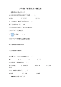六年级下册数学期末测试卷含完整答案【各地真题】