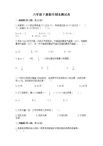 六年级下册数学期末测试卷及完整答案(历年真题)
