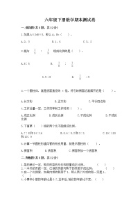 六年级下册数学期末测试卷及完整答案（考点梳理）