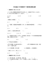 青岛版六年级数学下册期末测试题-审定版