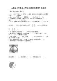 人教版小学数学六年级上册重点题型专项练习【精品】