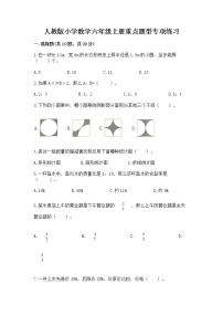 人教版小学数学六年级上册重点题型专项练习word版