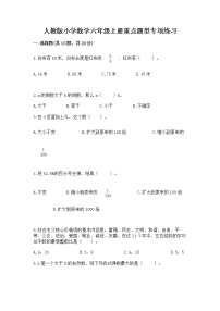 人教版小学数学六年级上册重点题型专项练习word版