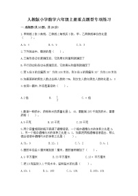 人教版小学数学六年级上册重点题型专项练习word版