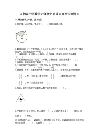 人教版小学数学六年级上册重点题型专项练习