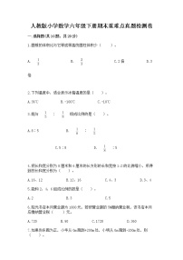 人教版小学数学六年级下册期末重难点真题检测卷及完整答案【必刷】