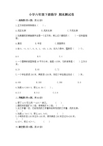 小学六年级下册数学 期末测试卷（全国通用）word版