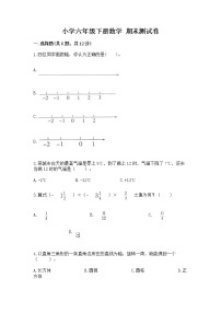 小学六年级下册数学 期末测试卷（预热题）word版