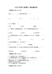 小学六年级下册数学 期末测试卷ab卷