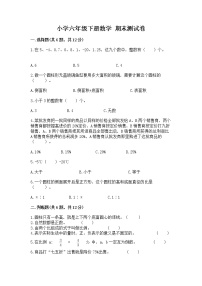 小学六年级下册数学 期末测试卷含完整答案（易错题）