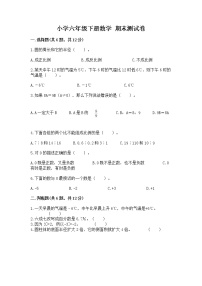 小学六年级下册数学 期末测试卷含答案（突破训练）